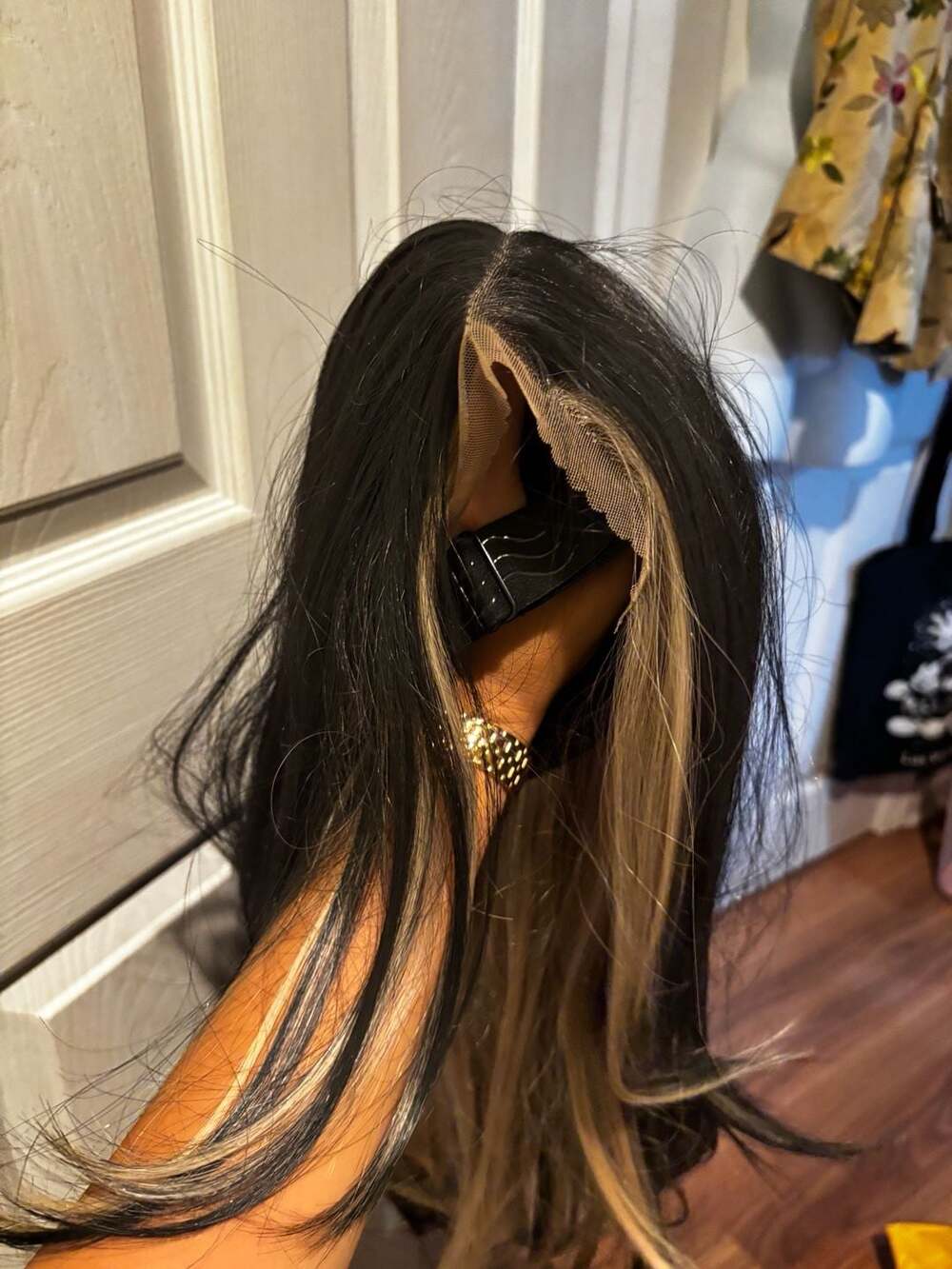 Brownbomb glueless Lace Front Wig Black/ Blonde